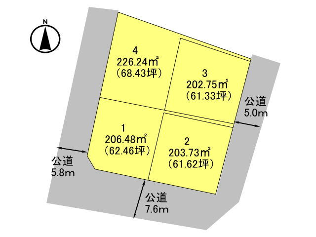 高崎市棟高町　土地　全4区画_画像1