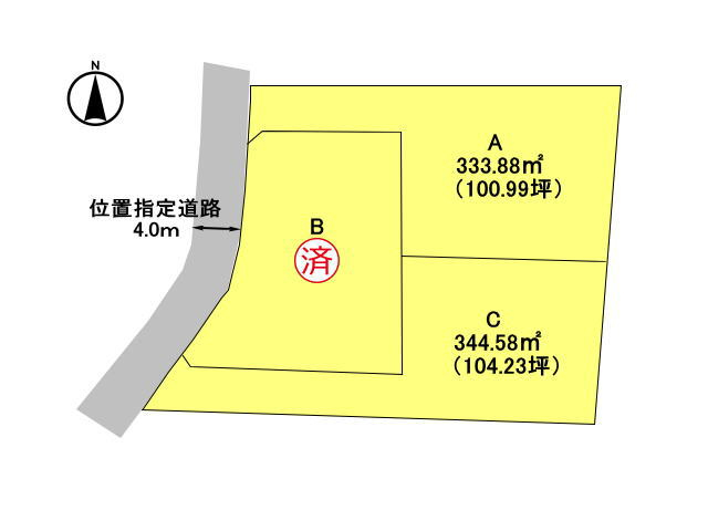 高崎市棟高町　土地　全3区画