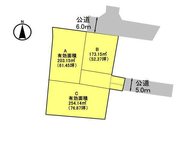 高崎市三ツ寺町　土地　全3区画