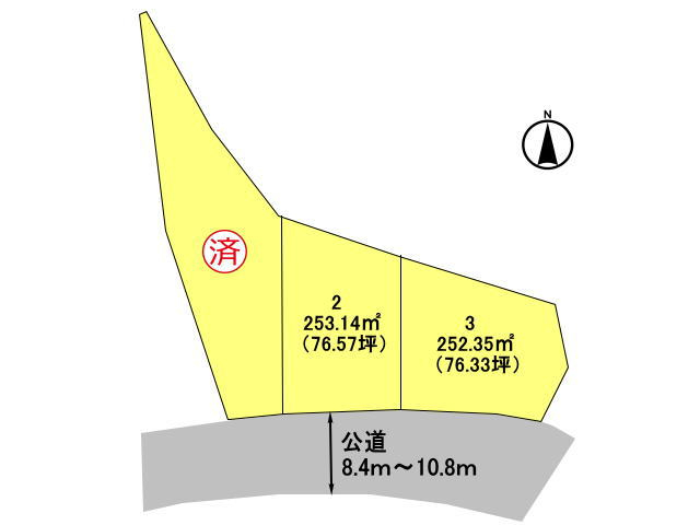 高崎市中里町　土地　全3区画