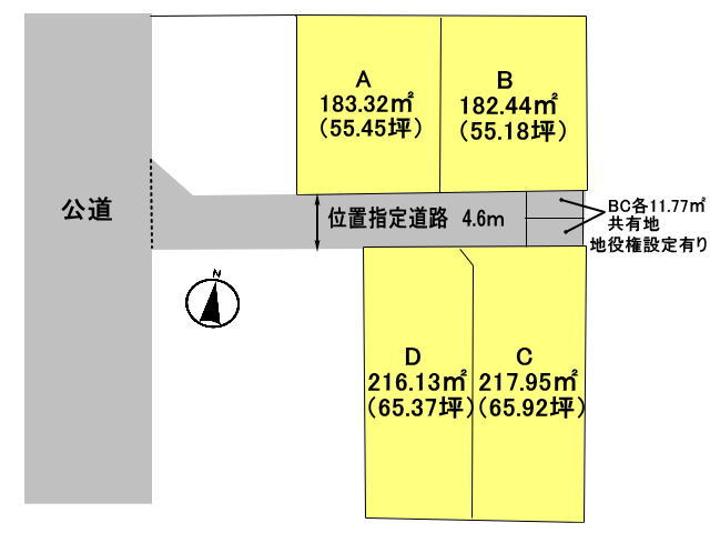 高崎市新町　土地　全4区画