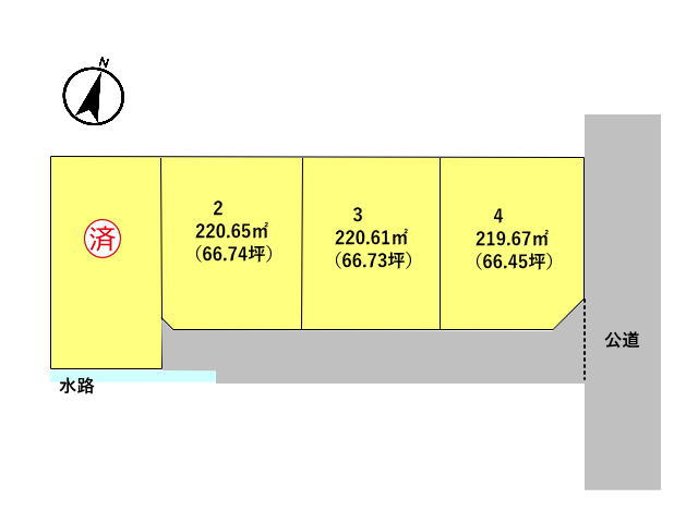 高崎市箕郷町　土地　全4区画