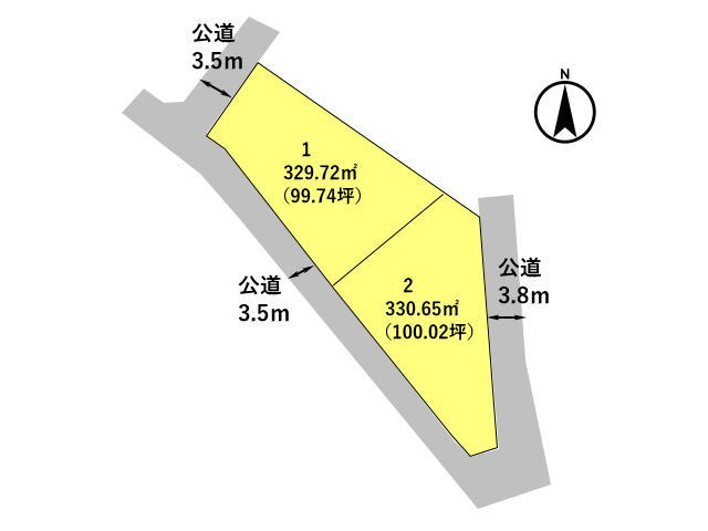 高崎市金古町　土地　全2区画