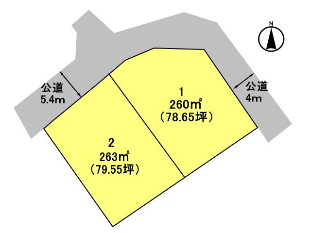 高崎市棟高町　土地　全2区画