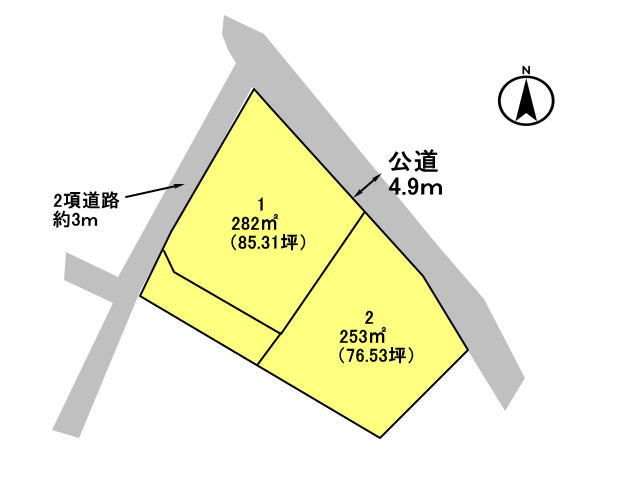 高崎市下里見町　ﾄﾁ　全2区画_画像2